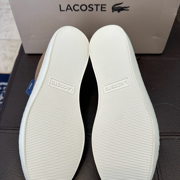 Lacoste Straightset Sneakers for girls in gold and offwhite - Picture 7 of 10